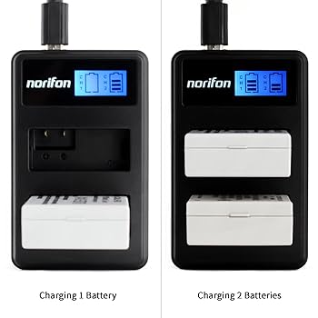 Amazon | Norifon NB-6L デュアルチャンネル LCD USB充電器